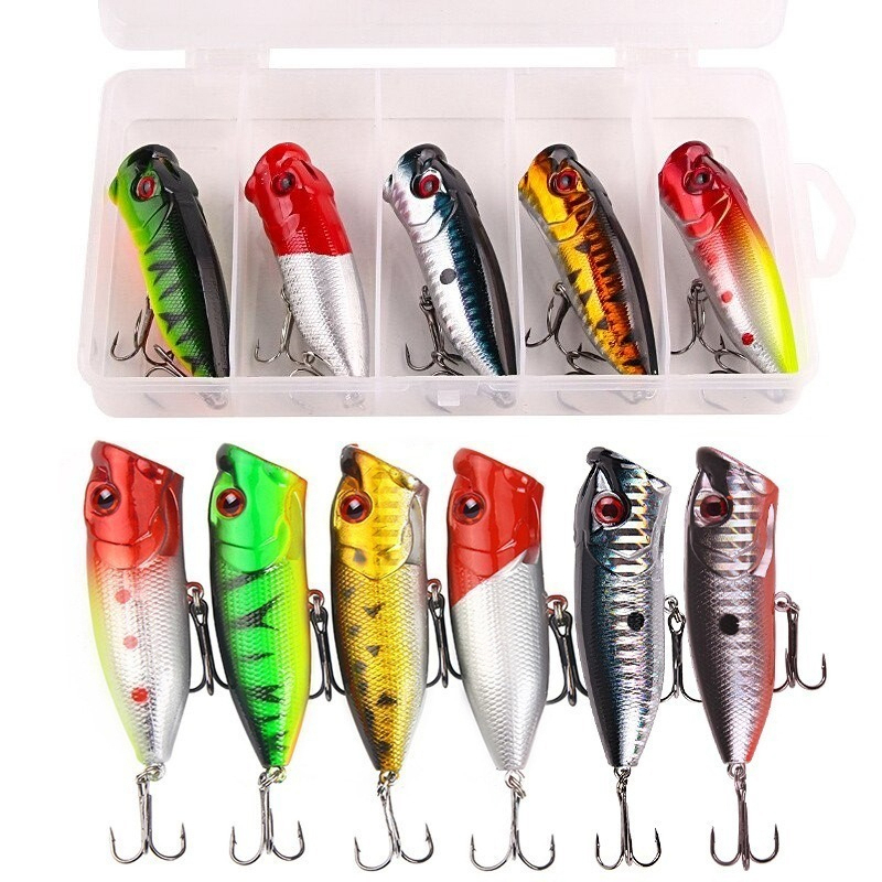 Fishing Lure Popper - 6 peças 6 cores (saco opp)/5