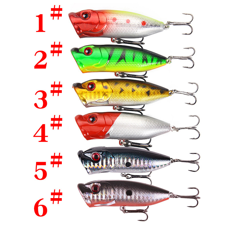 6 peças 6 cores (saco opp)/5 p - Fishing Lure Popper avaliação e preço